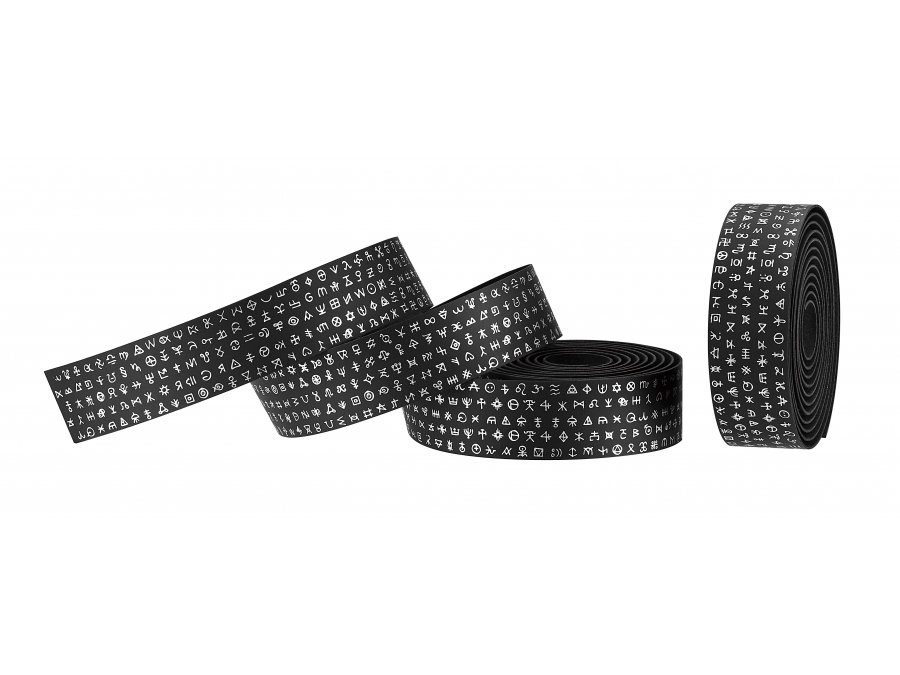 Leather Touch Hieroglypic Black Sticky