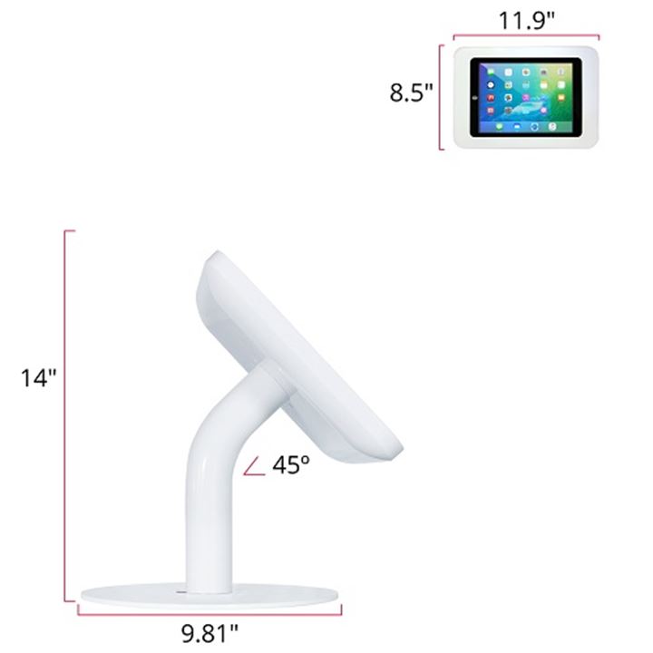 Elevate II Countertop iPad 10.2" White