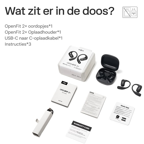 OpenFit 2+ Black + FREE WIRELESS CHARGER